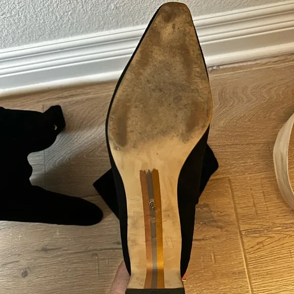 Sam Edelman sylvia wide calf black suede knee high boots - Picture 9 of 9